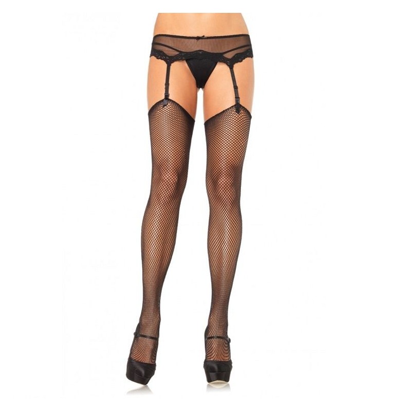 LEG AVENUE - BAS NET SANS SILICONE AUTO-ADHÉSIF SUPÉRIEUR LEG AVENUE - BAS NET SANS SILICONE AUTO-ADHÉSIF SUPÉRIEUR