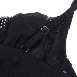 SUBBLIME - 955618 BODY EN DENTELLE AVEC FERMETURE EN BAS NOIR S/M