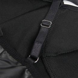 SUBBLIME - 955380 ROBE À BRETELLES EN CUIR NOIR L/XL