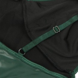 SUBBLIME - 955441 ROBE À BRETELLES EN CUIR VERT L/XL