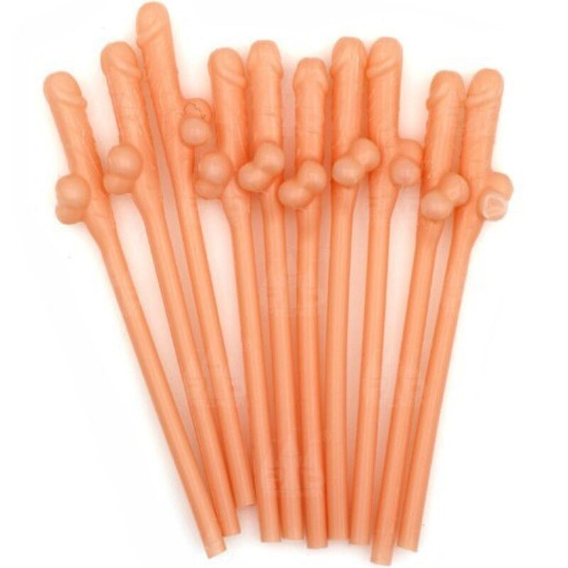 DIABLO PICANTE - 10 PAILLES EN FORME DE PÉNIS DIABLO PICANTE - 10 PAILLES EN FORME DE PÉNIS